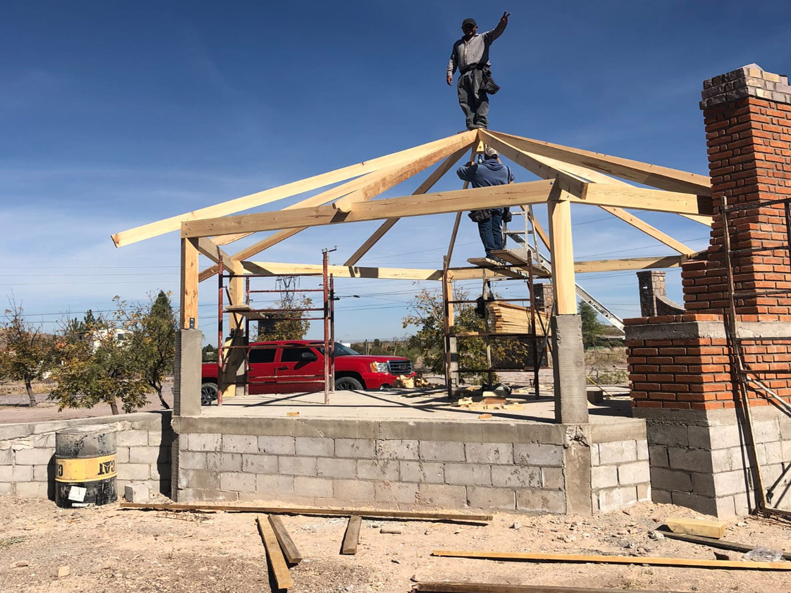 Proceso de construccion de kiosko